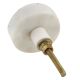 White Round Gold Marble Stone Cabinet Knobs